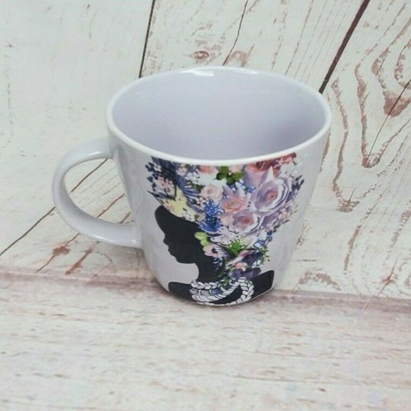 Prima Design Purple Pink Violet Woman Head Floral Decorative Mug - Picture 4 of 12